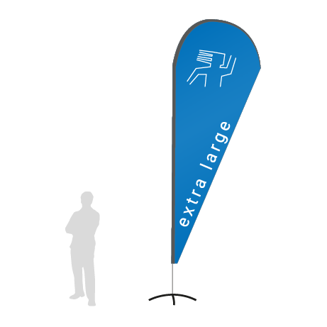 Beachflag Drop | Extra Large (460 cm) | einseitig bedruckt
