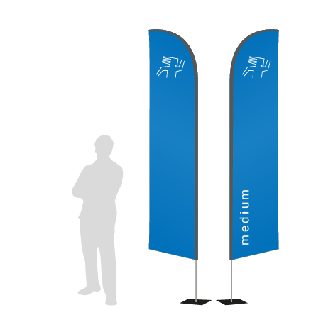 Beachflag Wind | Medium (320 cm) | beidseitig bedruckt