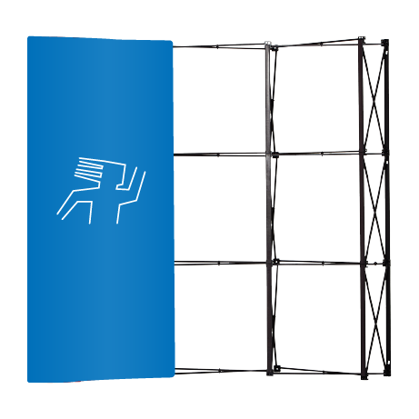 Pop-Up Faltwand | 2 x 3 Felder gebogen | einseitig bedruckt