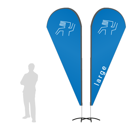 Beachflag Drop | Large (323 cm) | beidseitig bedruckt