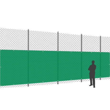 Tennisblende Klassiker | 12 x 2 Meter | unbedruckt