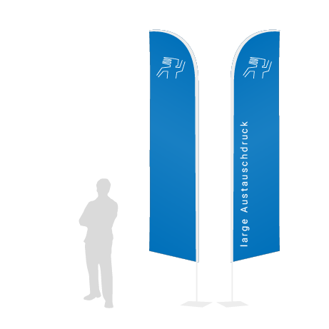 Beachflag Wind Austauschdruck | Large (400 cm) | beidseitig bedruckt