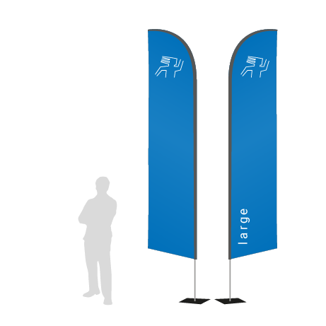 Beachflag Wind | Large (400 cm) | beidseitig bedruckt