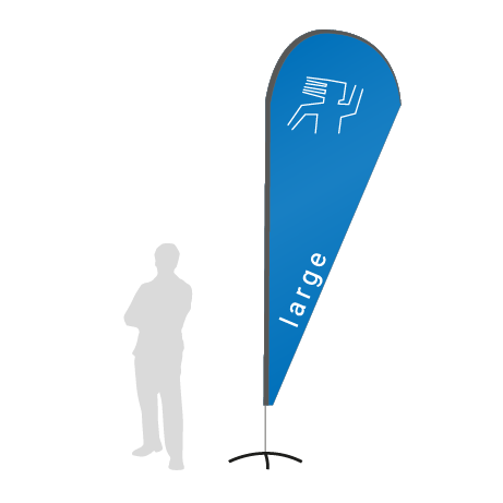Beachflag Drop | Large (350 cm) | einseitig bedruckt