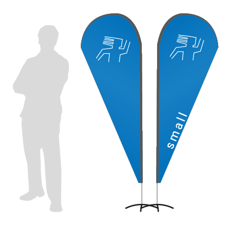 Beachflag Drop | Small (190 cm) | beidseitig bedruckt