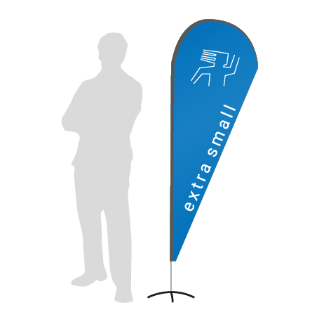 Beachflag Drop | Extra Small (189 cm) | einseitig bedruckt