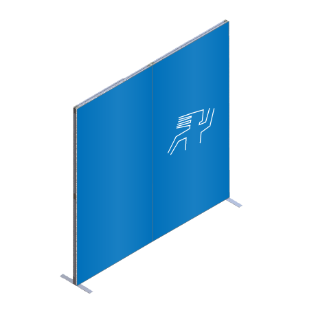 FASTFRAME™ gerade Wand | 2 Module | mit Druck