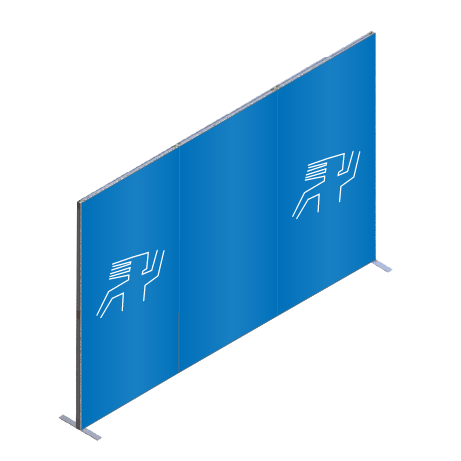 FASTFRAME™ gerade Wand | 3 Module | mit Druck